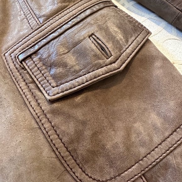 Soft Brown Leather Promod Jacket in Excellent Condition - Picture 4 of 6
